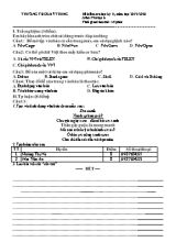 Bộ đề kiểm tra học kỳ II môn Tin học Lớp 6 - Năm học 2019-2020 - Trường THCS Mỹ Trung (Có đáp án)
